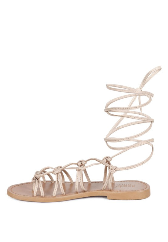 Baxea Handcrafted Tie Up String Flats