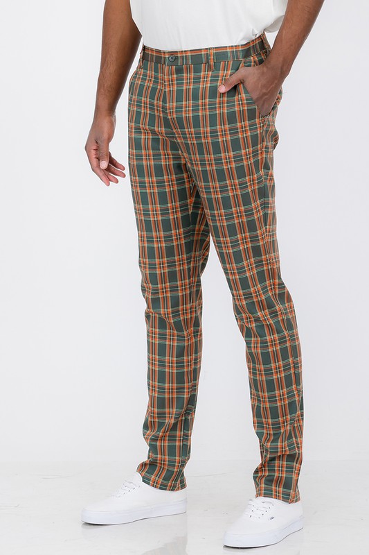 Plaid Trouser Pants