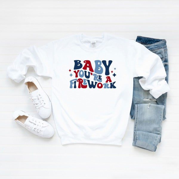 Baby You're A Firework Retro Graphic Sweatshirt