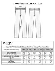 Weiv Mens Plaid Trouser Pants