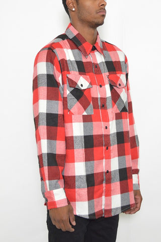 Weiv Long Sleeve Checkered Flannel Shirts