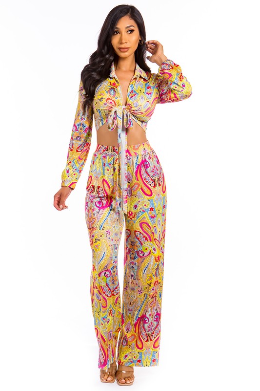 Sexy Summer Two Piece Multi Pant Set