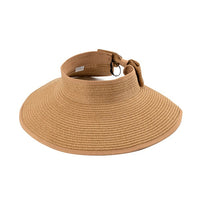 Wide Brim Straw Sun Visor