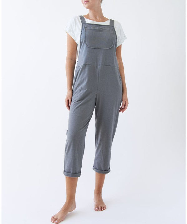 BRUSHED ORGANIC HEMP Relaxed Fit Overalls