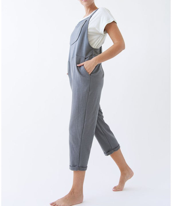 BRUSHED ORGANIC HEMP Relaxed Fit Overalls