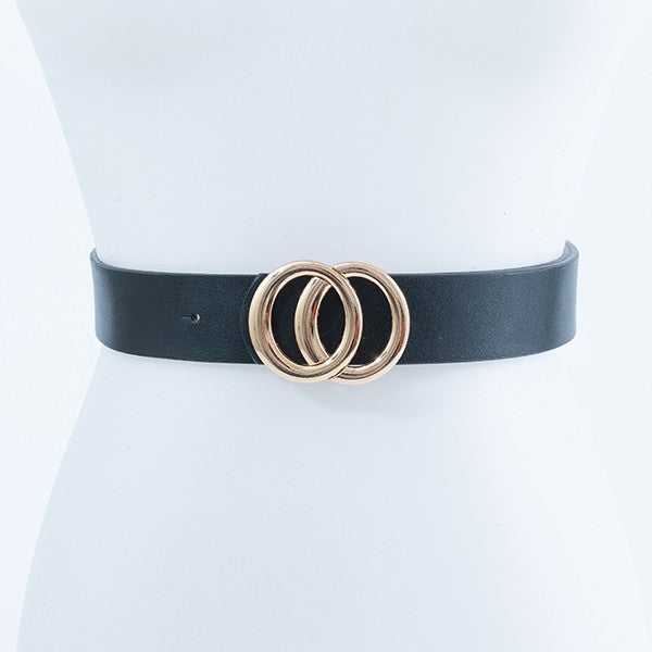 Gold Circle Buckle Fashion Belt