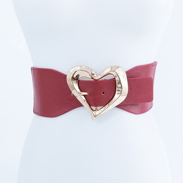 Gold Heart Shaped Buckle Fashion Belt
