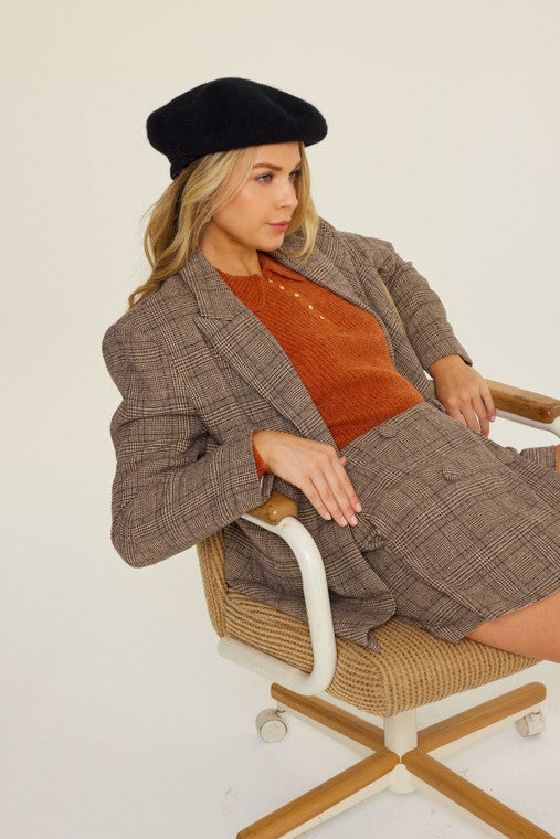 Women's Plaid Blazer