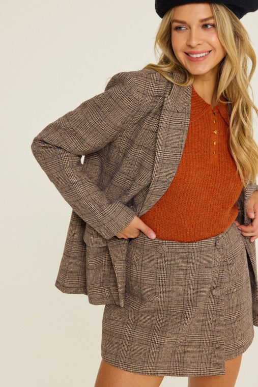 Women's Plaid Blazer