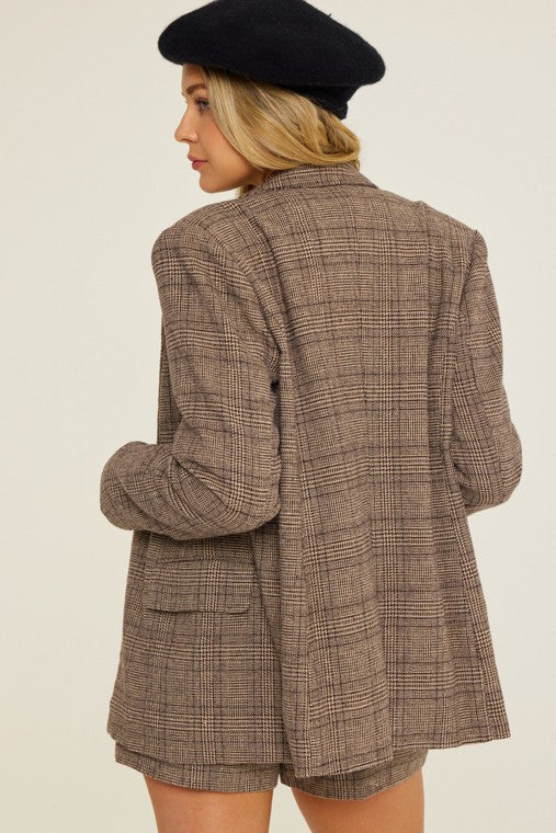 Women's Plaid Blazer