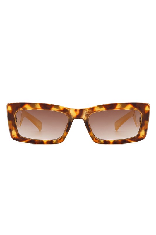 Rectangle Narrow Slim Retro Square Sunglasses