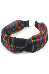 Plaid Check Knotted Headband