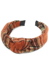 Plaid Check Knotted Headband