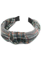 Plaid Check Knotted Headband