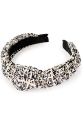 Tweed Headband With Knot