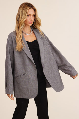 Over Sized Solid Blazer
