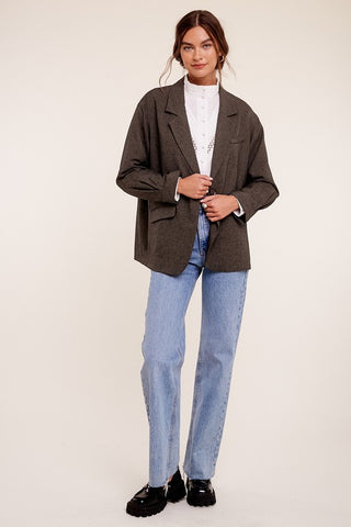 Over Sized Solid Blazer