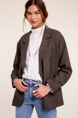 Over Sized Solid Blazer