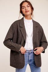 Over Sized Solid Blazer