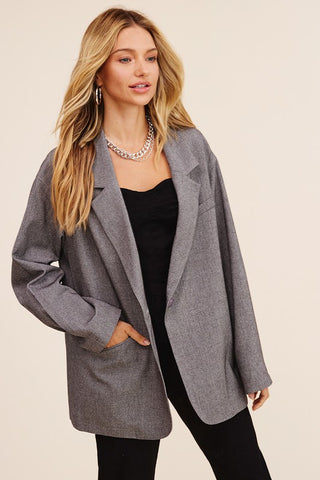 Over Sized Solid Blazer