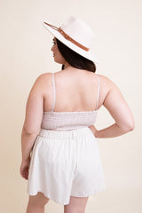 Plus Size Gingham Smocked Bralette