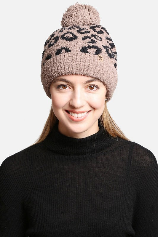 Leopard Print Luxury Soft Beanie Hat