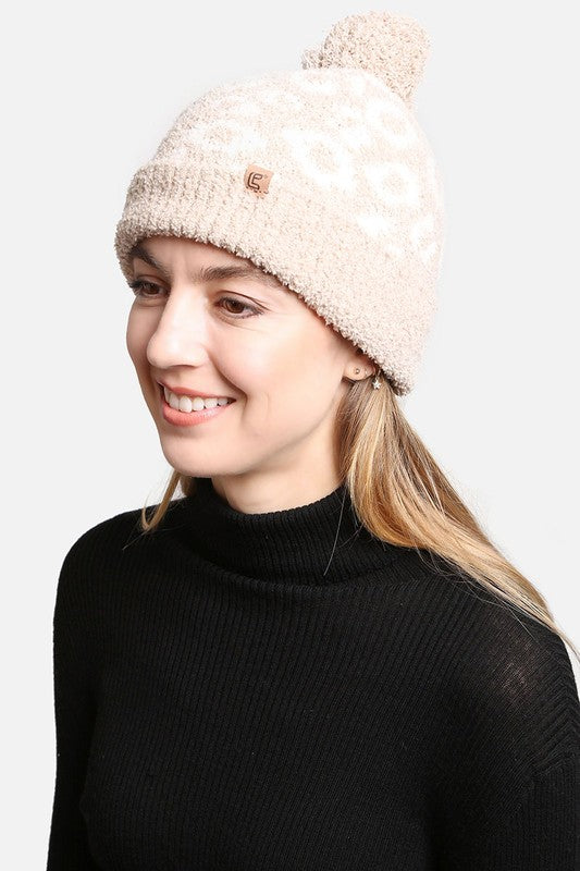 Leopard Print Luxury Soft Beanie Hat