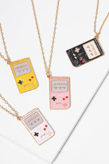 Gameboy Enamel Pendant Short Necklaces