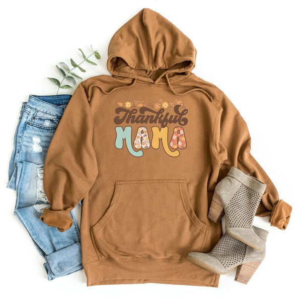 Thankful Mama Floral Graphic Hoodie