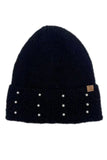 Women's Solid Color Peal Knitted Beanie Hat