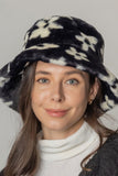 Floral Printed Faux Fur Bucket Hat