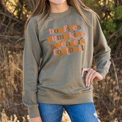 Bonfires Pumpkins Sweaters Colorful Lightweight