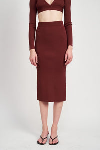 High Waist Midi Pincil Skirt