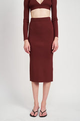 High Waist Midi Pincil Skirt