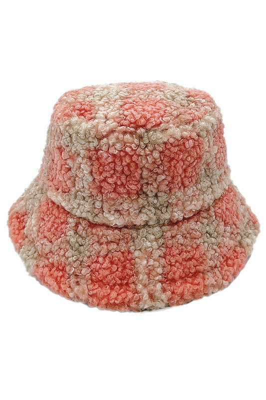 Plaid Sherpa Bucket Hat