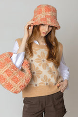 Plaid Sherpa Bucket Hat