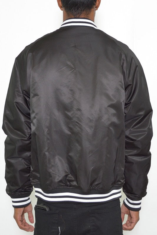 Weiv Polyester Solid Varsity Jacket