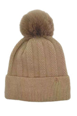 Knitted Beanie with Pom-pom