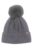 Knitted Beanie with Pom-pom