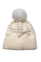 Furry Beanie With Pom-pom