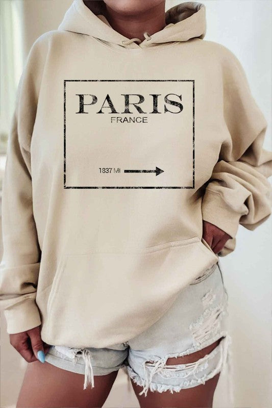 Paris France Hoodie Plus Size