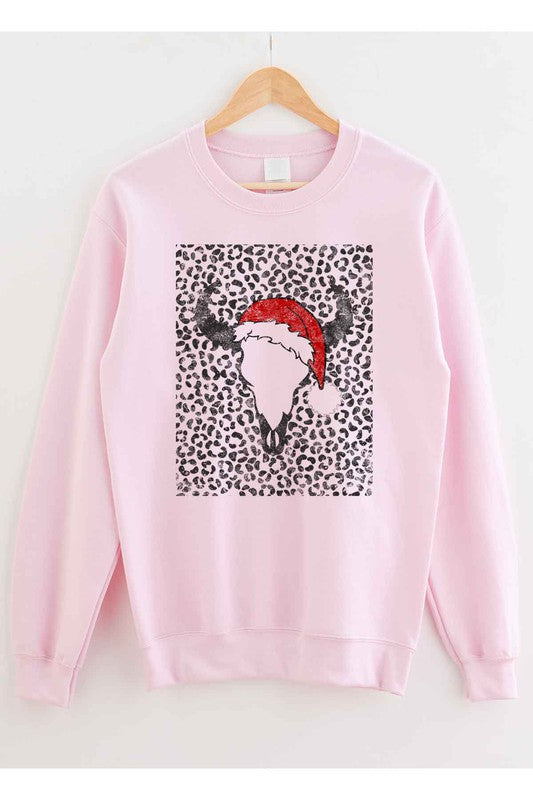 Cattle Christmas Graphic Sweatshirt
