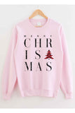 Merry Christmas Graphic Sweatshirt Plus Size 