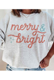 Merry and Bright Christmas Sweatshirt Plus Size