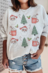 Christmas Skeleton Graphic Plus Size Sweatshirt