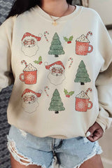 Christmas Skeleton Graphic Plus Size Sweatshirt