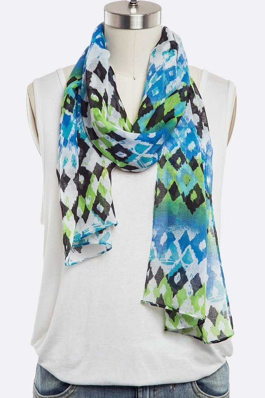 Aztec Printed Fashion Oblong Scarf