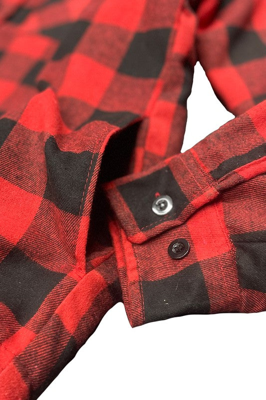 Mens Quilted Padded Flannel Shirts