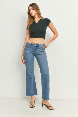 Low Rise Skinny Flare