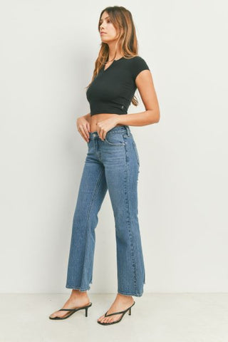 Low Rise Skinny Flare